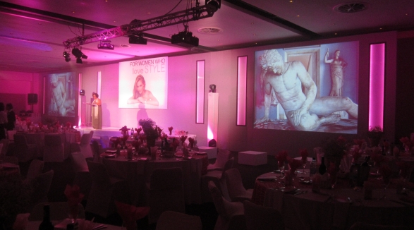 event staging lighting for miglio jewellery